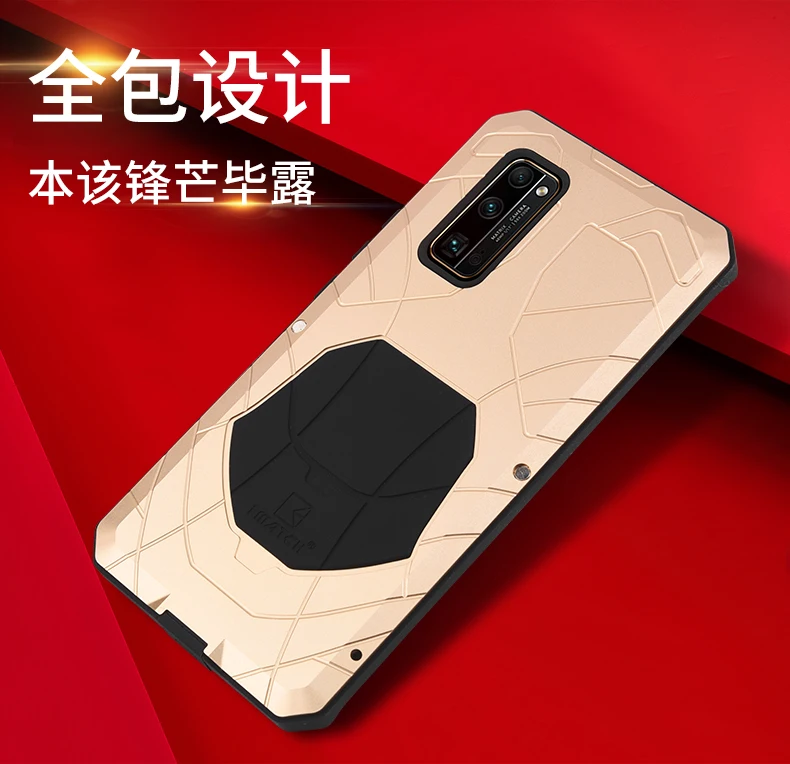 Imatch Aluminum Metal Silicone Shockproof Case For Huawei Mate 40 30 20 Pro Plus Dirt Shock Proof Cover For Honor 30 20 8x Pro