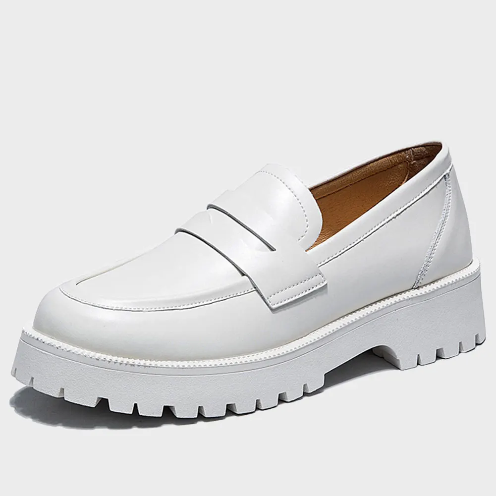 

Женские туфли на плоской подошве GIGIFOX, повседневные Мокасины из натуральной кожи в британском стиле, в студенческом стиле, для лета, 2022