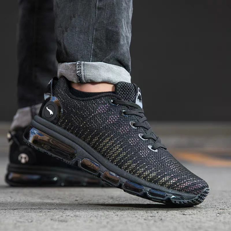 ONEMIX Sneakers Men Running Shoes High Top Cool Reflective Vamp Air Cushion Training Sports Jogging Shoes Plus Size