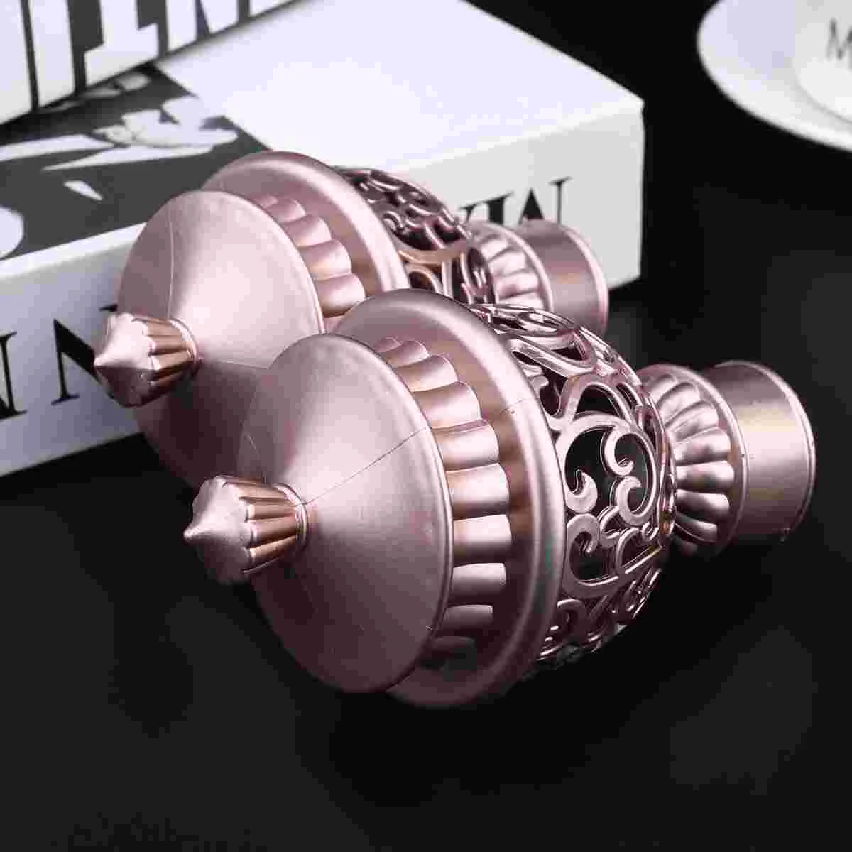 

6 PCS Ornament Holders Curain Rod Stop Ends End Cap Rose Gold Curtain Pole Ends Vintage Curtain Pole Cap