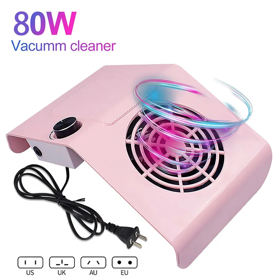 Nail Vacuum Cleaner 40w High Power Dust Extractor For Nail Low Noise Nail Dust Collector Absorber for Gel Nails Polishing Filing