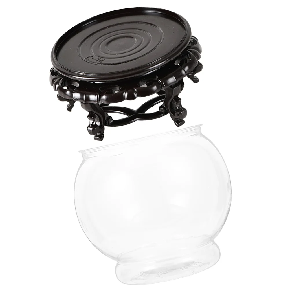 

Goldfish Tank Base Living Room Round Clear Plastic Bowl Decor Decorative Frog Terrarium Globe Transparent Design