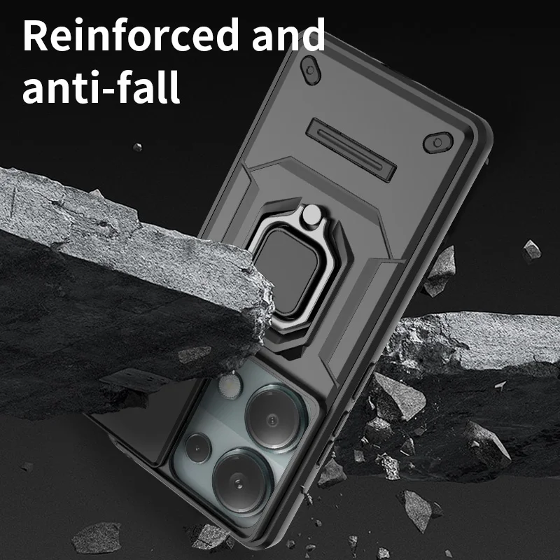 Чехол для Xiaomi Redmi Note 13 Pro 4G противоударный чехол с подставкой магнитные