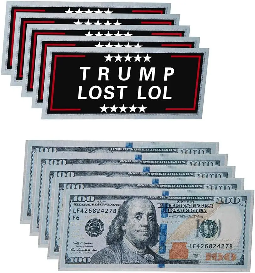 100 упак Трампа в тюремную розыгрыш сто долларов купюр. Трамп потерял старый счет