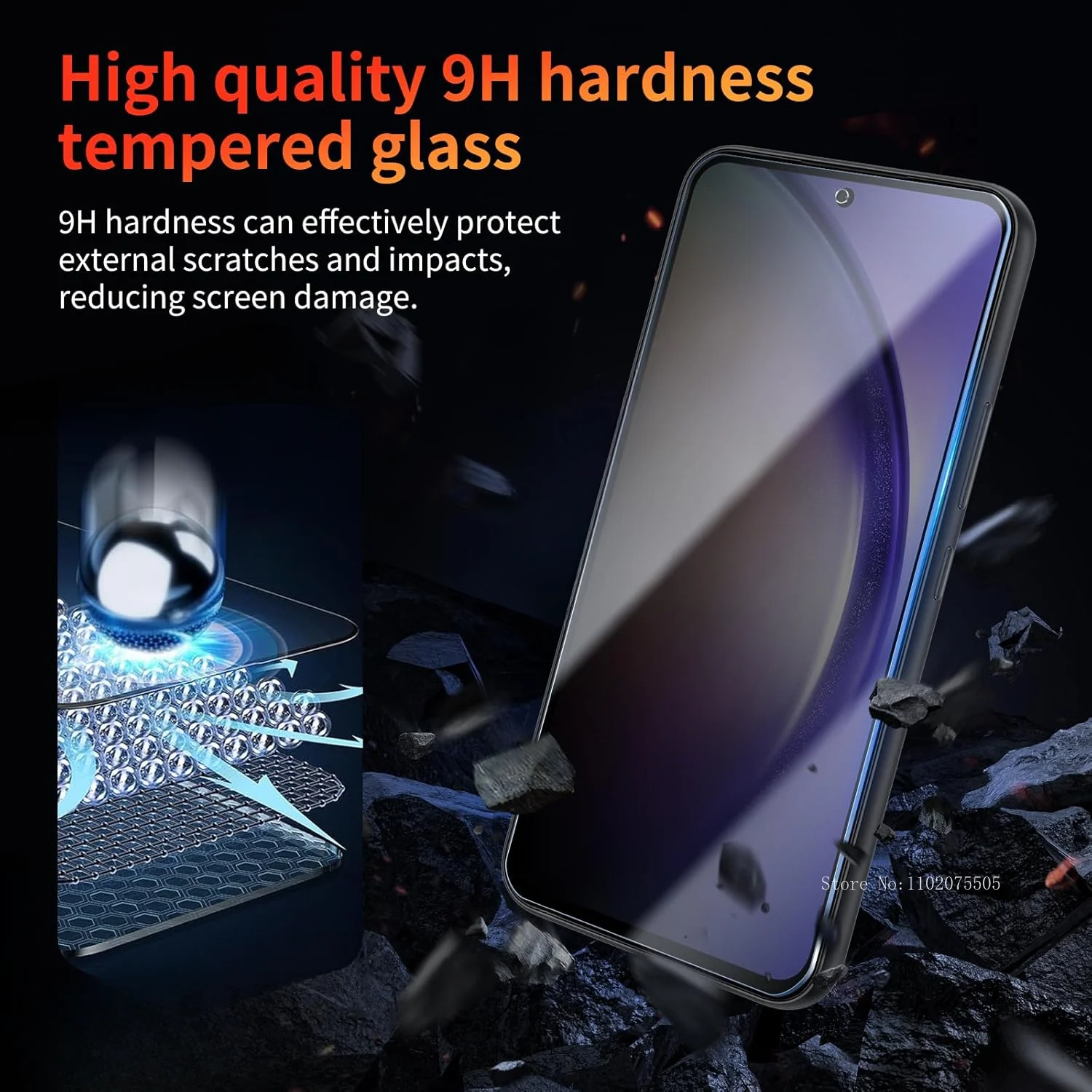 3 шт. антишпионская защитная пленка для экрана Samsung Galaxy A55 A15 A23 A35 A53 A73 5G закаленное