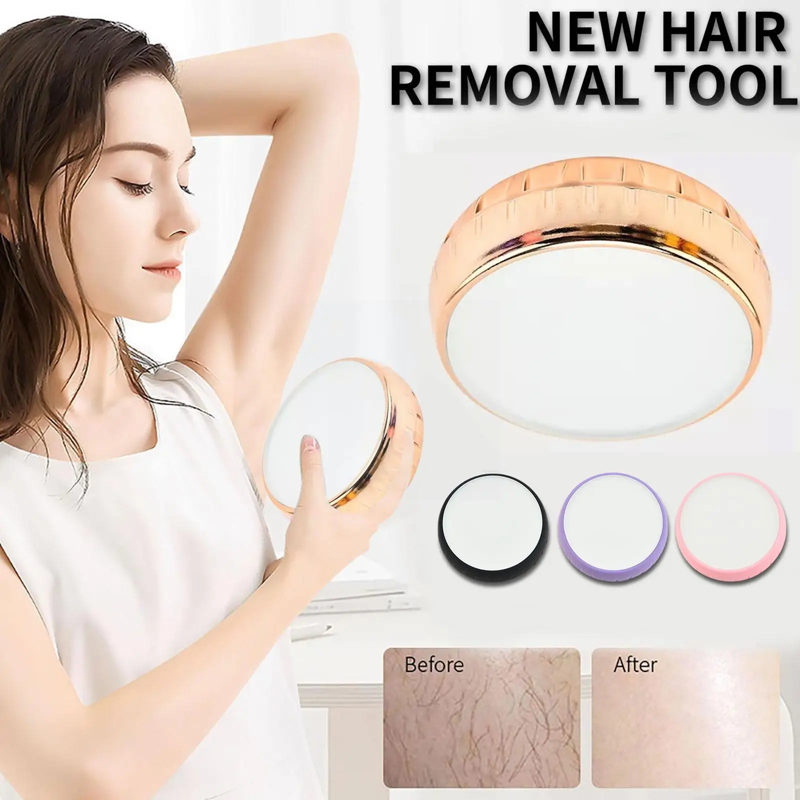 

Прозрачный ластик для удаления волос, волшебный безопасный Эпилятор с кристаллами, безболезненный инструмент, легкое удаление волос, депил...