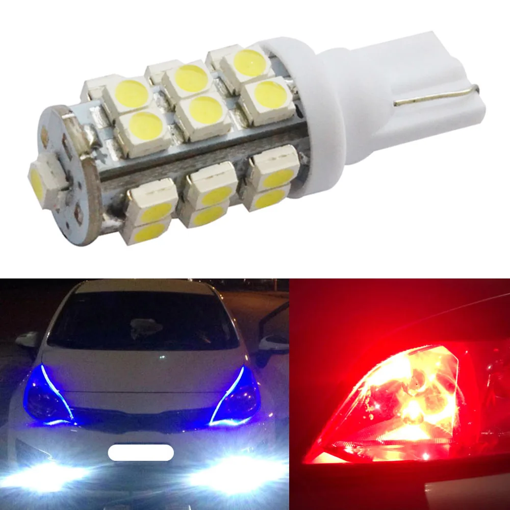 

1x New Car LED 921 194 168 T10 W5W 1210 3528 Dome Reading 25SMD Leds White Red Blue Auto Interior Lights Brake Signal Bulb Lamps