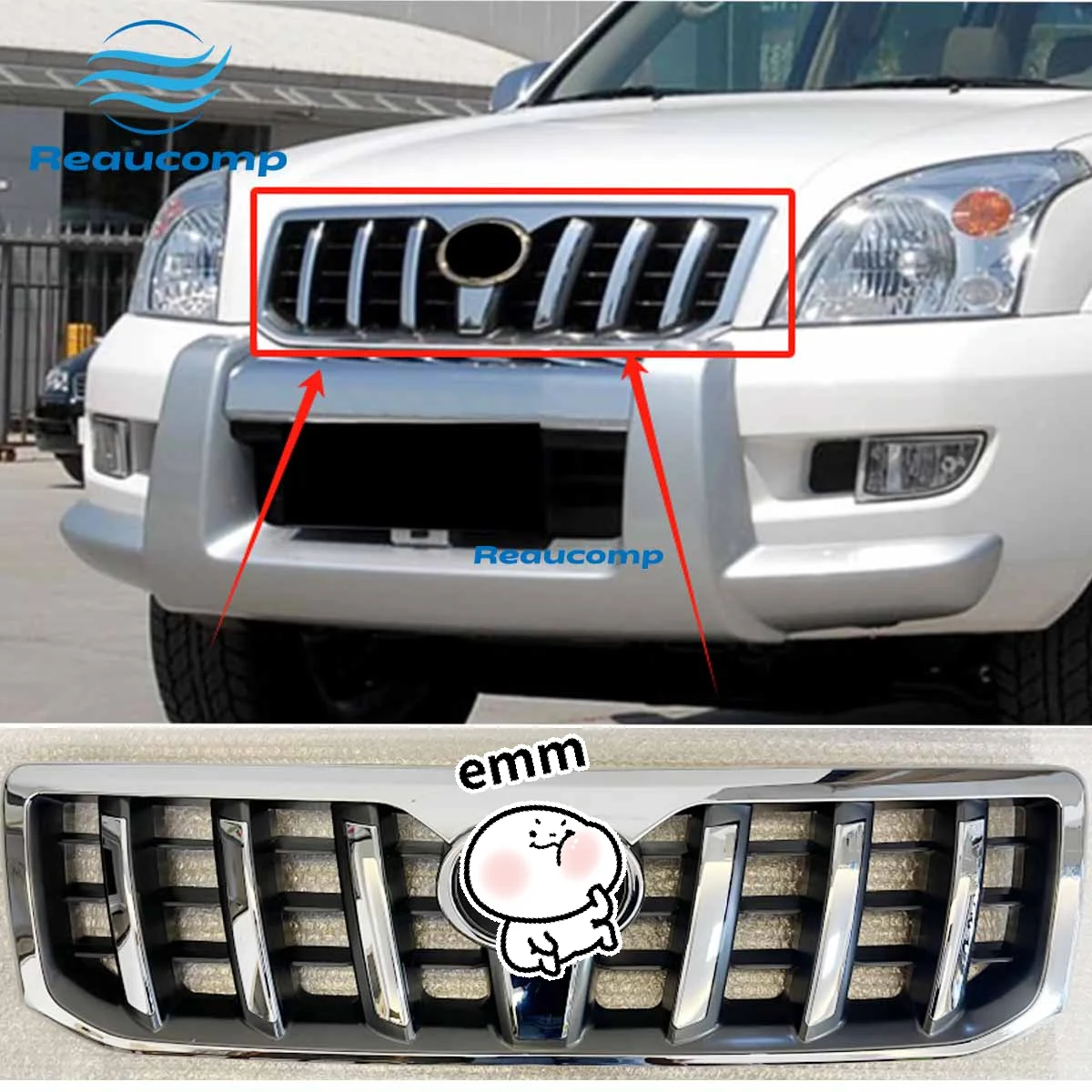 

Для Toyota Land Cruiser Prado 120 2008 2007, передняя решетка TRD 2002-2009 годов, модификация и обновление Lc120 FJ120, внешние аксессуары