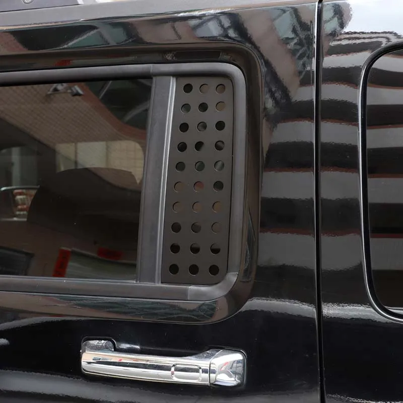 

For Hummer H3 2005-2009 car rear window honeycomb panel glass guard plate aluminum alloy black exterior decorative accessories