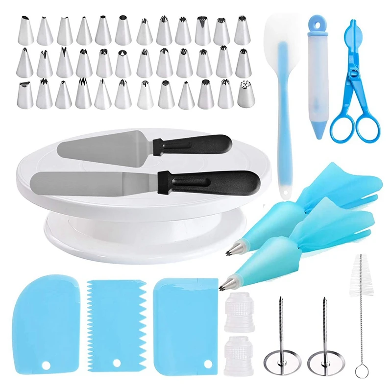 

52-In-1 Cake Decorating Supplies Revolving Cake Turntable DIY Set Cake Baking Tools Cake Decorating Supplies Cake Stand
