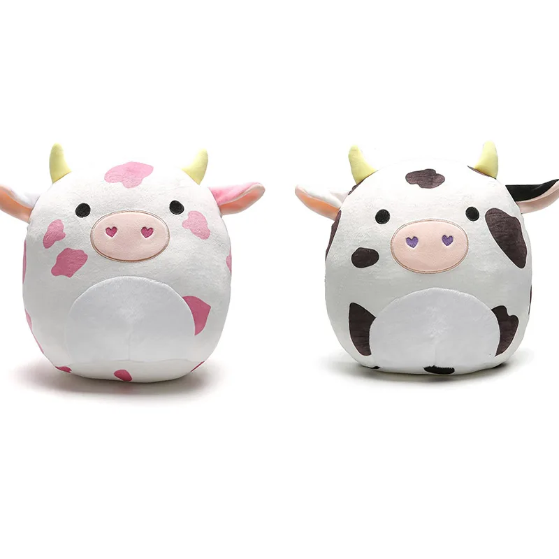 

Мягкая плюшевая подушка в виде пятнистой коровы, 30 см