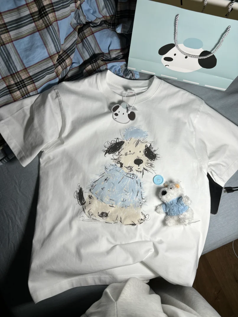 Летняя дизайнерская нишевая белая женская футболка с коротким рукавом и