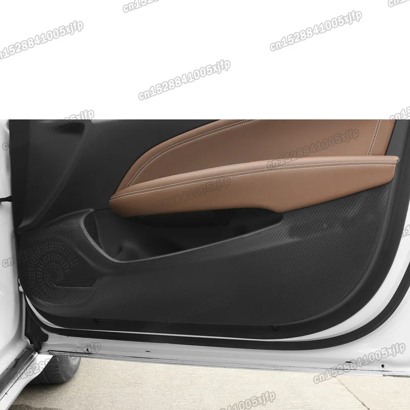 Кожаный коврик из углеродного волокна для автомобильной двери противоударный opel