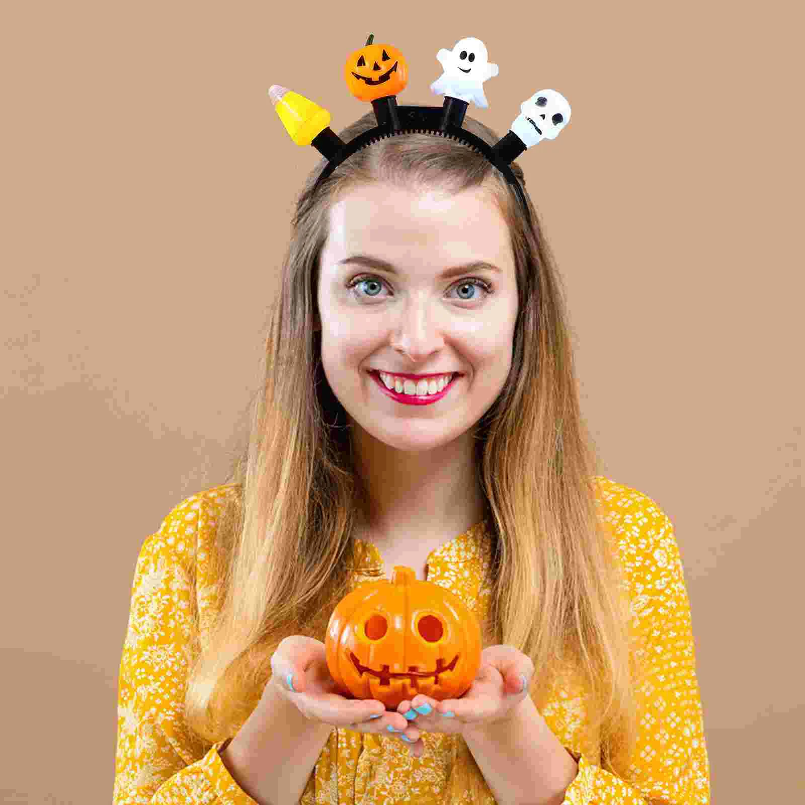 

Hair Bands Halloween Light Up Headband Pumpkin Ghost Headband