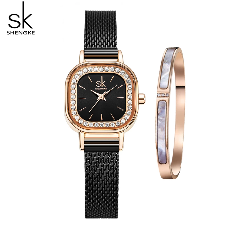 Shengke Top Luxury Women Watches Fashion Elegent Woman's Quartz Wristwatches Bracelet Set Series Ladies Clock Relogio Feminino