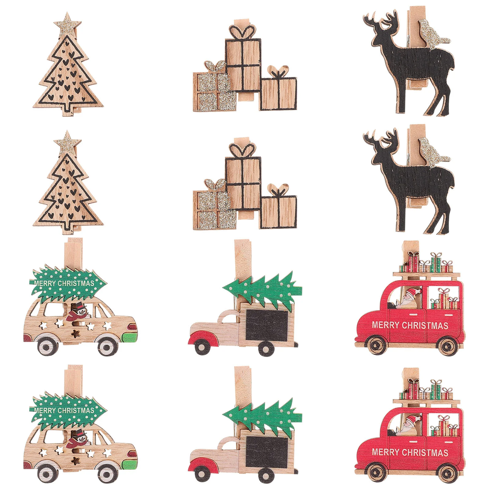

Clip Wood Photo Clips Christmas Pegs Peg Clothes Mini Tree Wooden Craft Wall Diy Drawings Cocktails Paper Scrapbooking