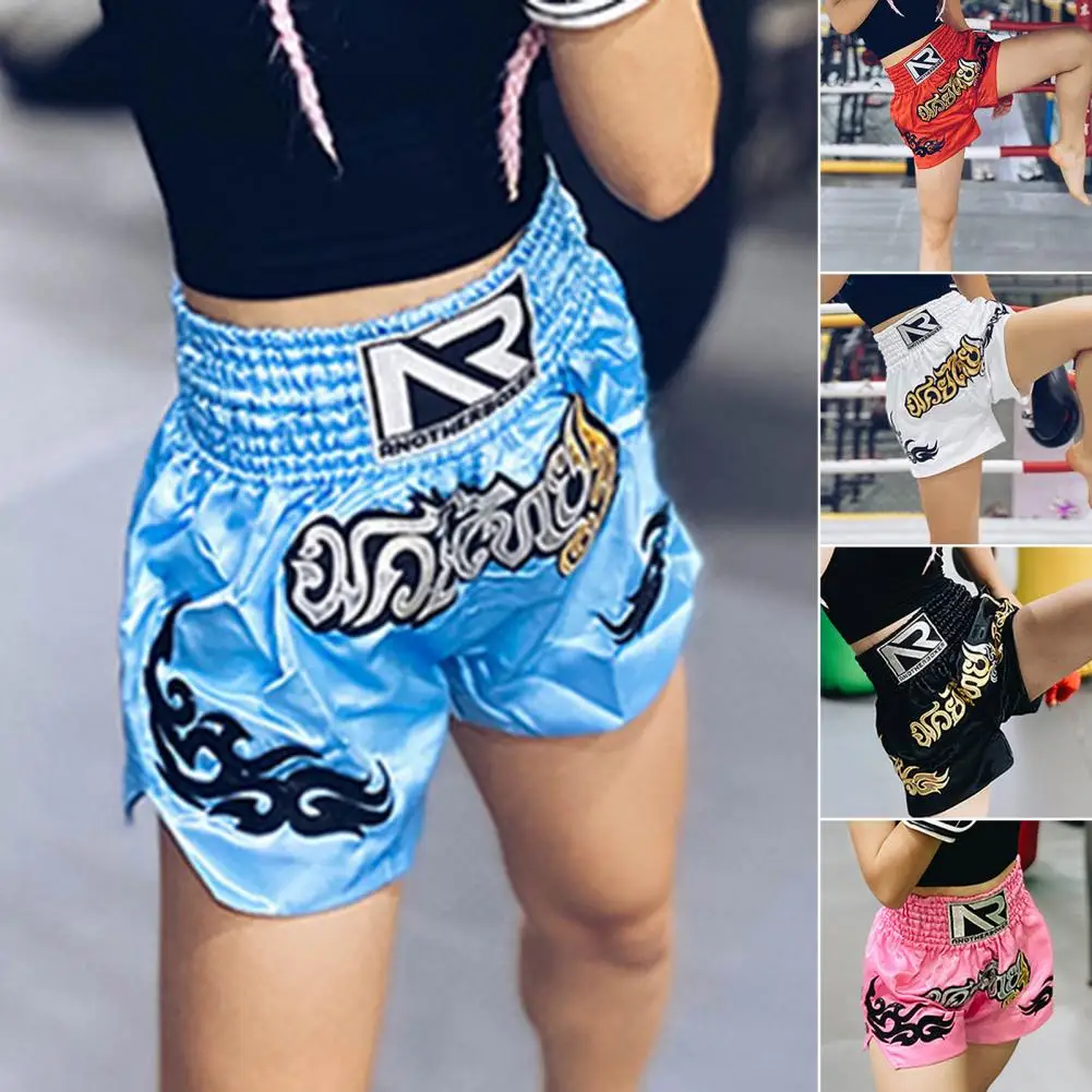 Casual Martial Arts Shorts Wear-resistant Polyester Muay Thai Cord Design Kickboxing Shorts  Thin Boxing Shorts for Children
