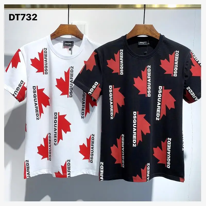 

Dsquared2 Letter Print Trend Casual Shirt Crew Neck T-Shirt Top DT732