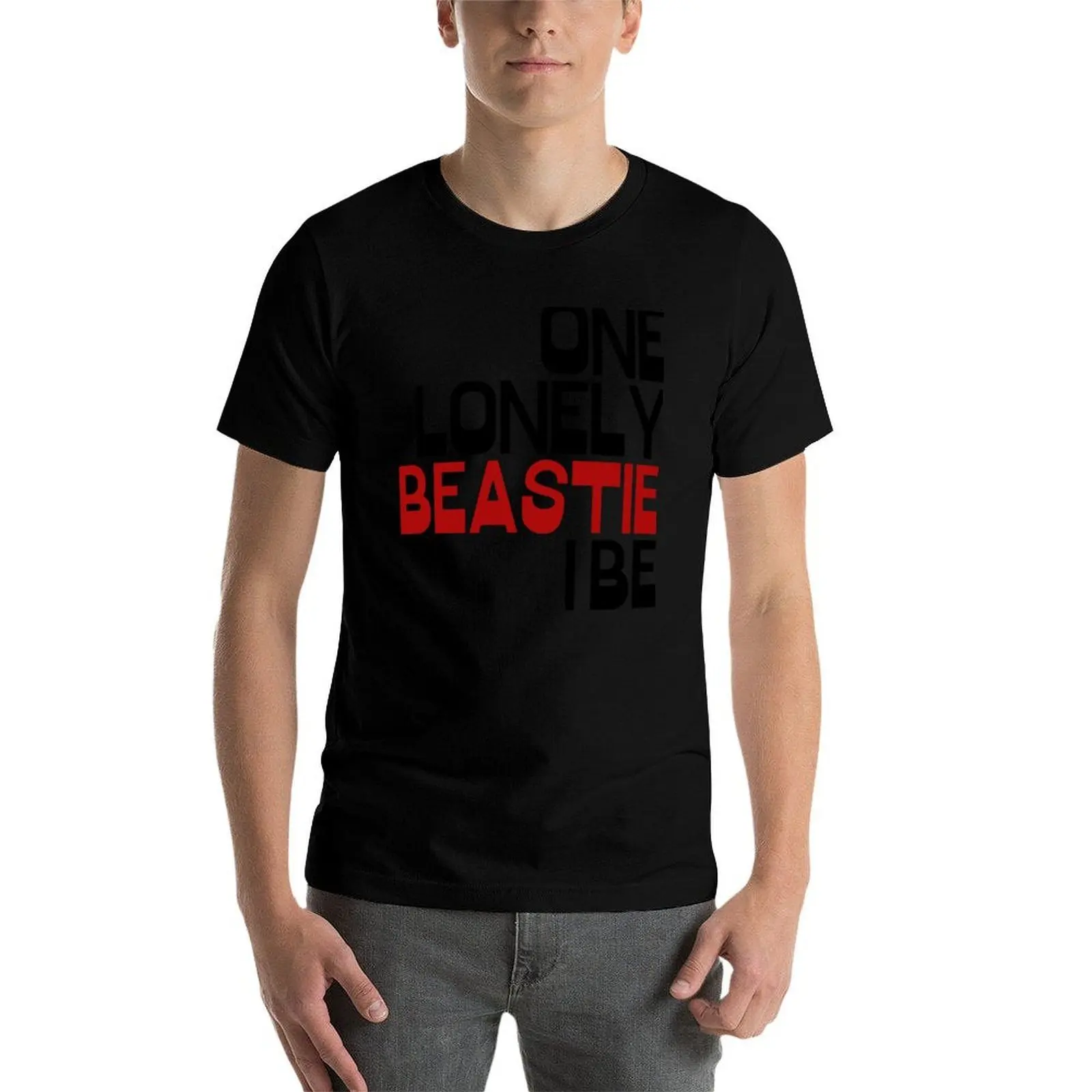 Фото Футболка One lonely beastie I be- Rap Lyrics 1, ультрамягкая, дышащая, с надписью. №3