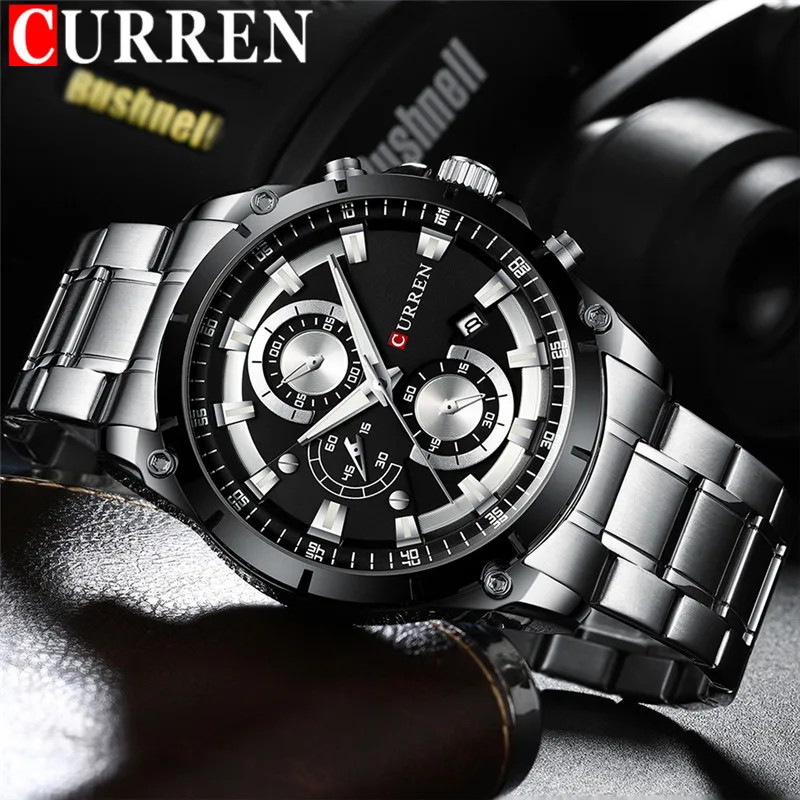 Часы наручные CURREN Мужские с хронографом спортивные армейские брендовые