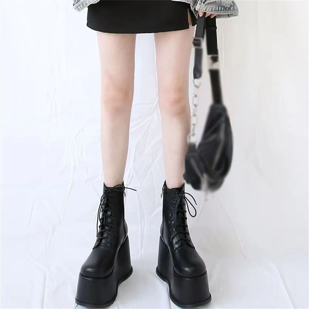 Big Size 35-43 Luxury Brand New Ladies Platform Boots Fashion Goth Wedges High Heels women's Boots 2022 Party Street Shoes Woman