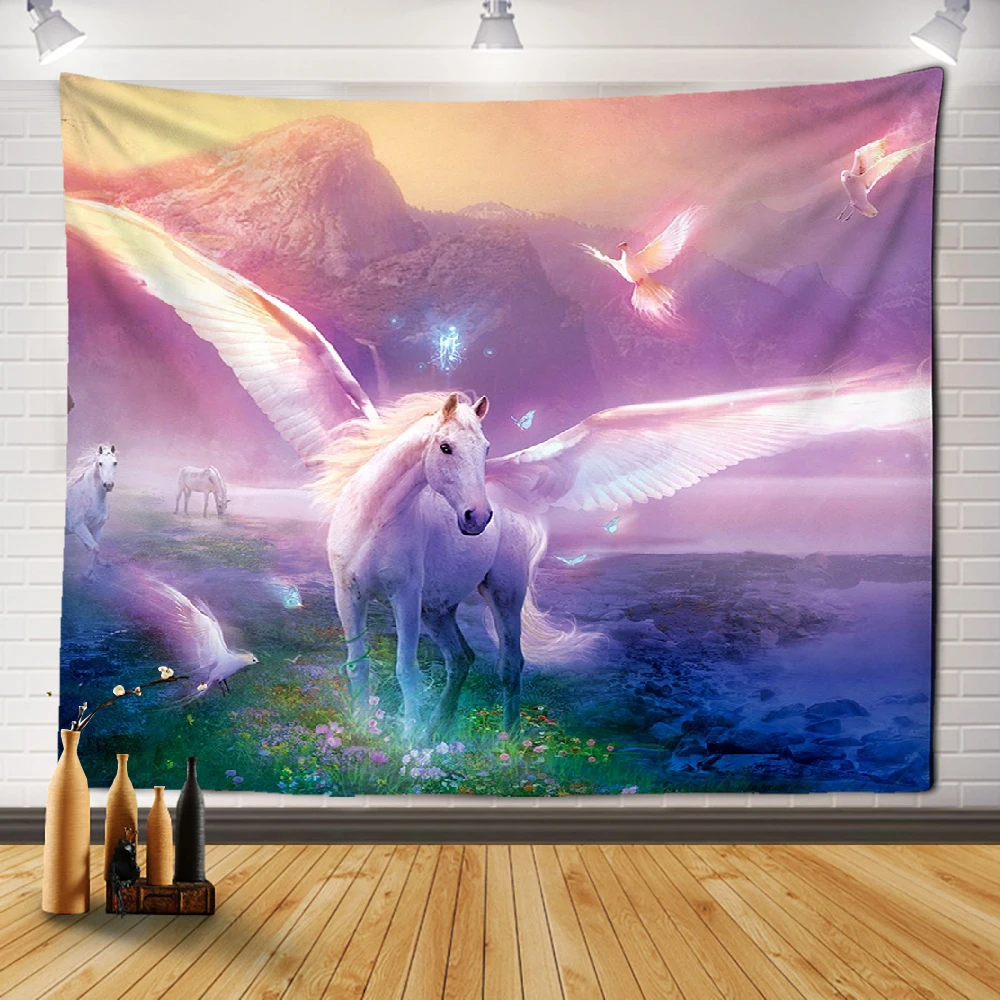 Гобелен Pegasus с изображением лошади украшение на стену фоновая ткань