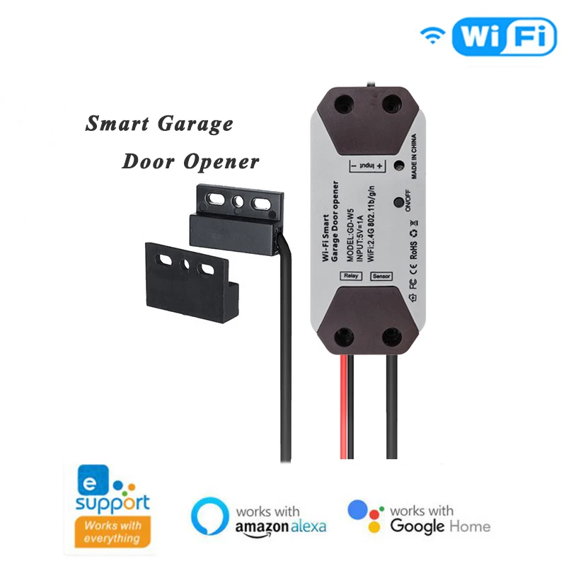 

EWelink Wifi Smart Garage Door Opener Switch Controller Work With Alexa Google Home for HomeSmartLife