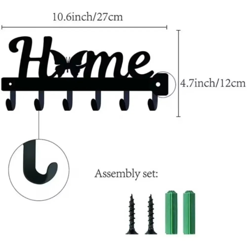 Стильная настенная вешалка для ключей в виде бабочки 6 крючков идеально подходит