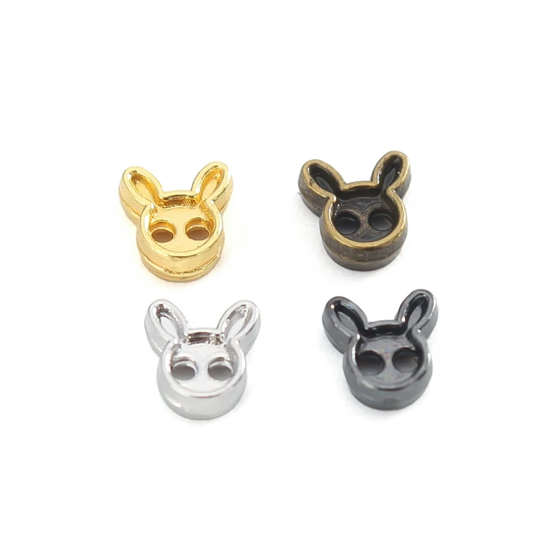 

10pcs Rabbit Shape Two Eyes Button 4mm Super Mini Hand Sewing Buttons Cloth Craft Baby Cloth Toy Button DIY
