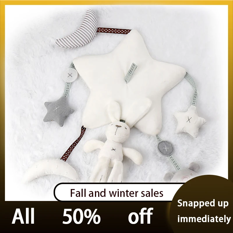 

Augleka baby toy five pointed star plush rabbit bear rotating music eight tone box bedside bell