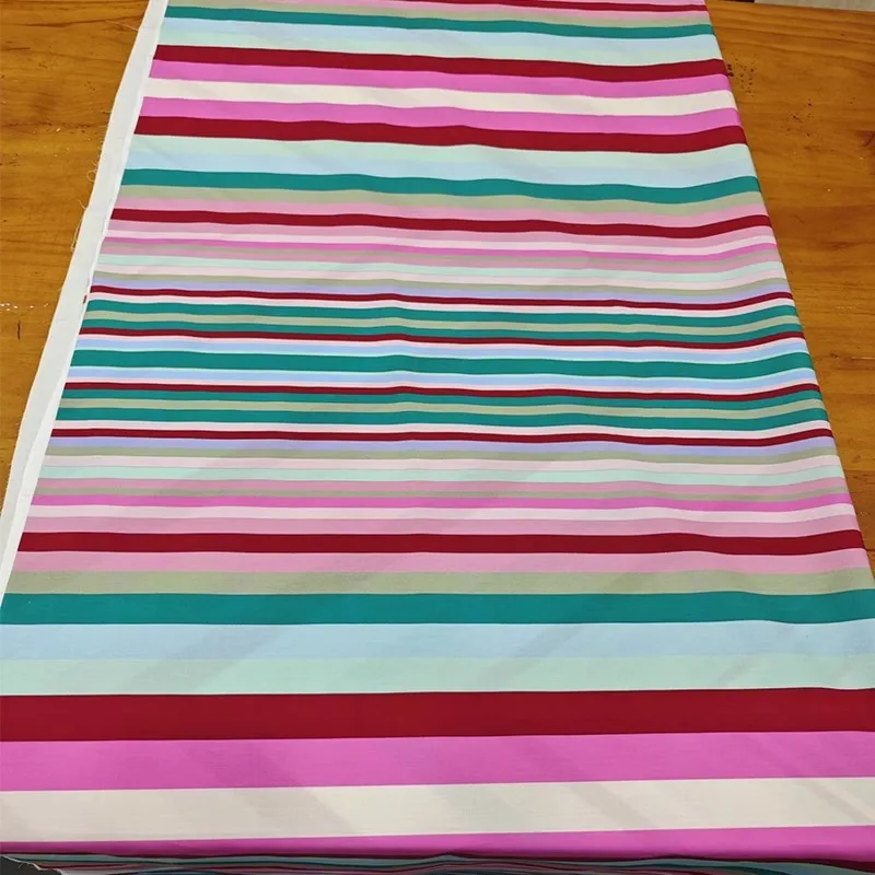 2024 европейский и американский бренд красочная полосатая печатная поплиновая