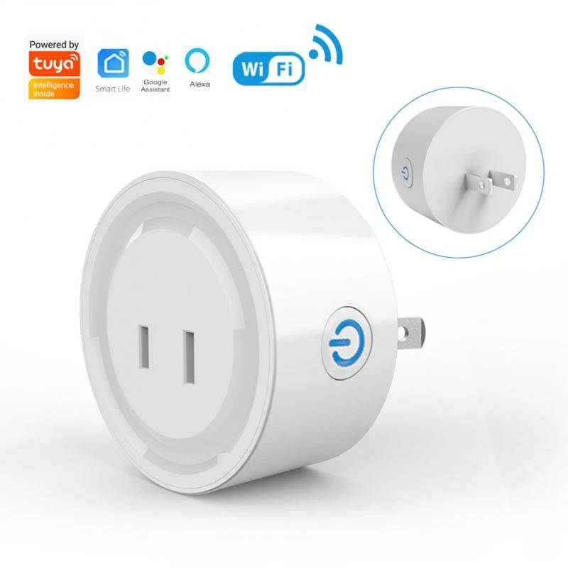 

Tuya WiFi Smart Socket Daily Gauge Plug Mobile Phone Remote AI Speaker Voice Control Timing Countdown Tuya Smart Socket