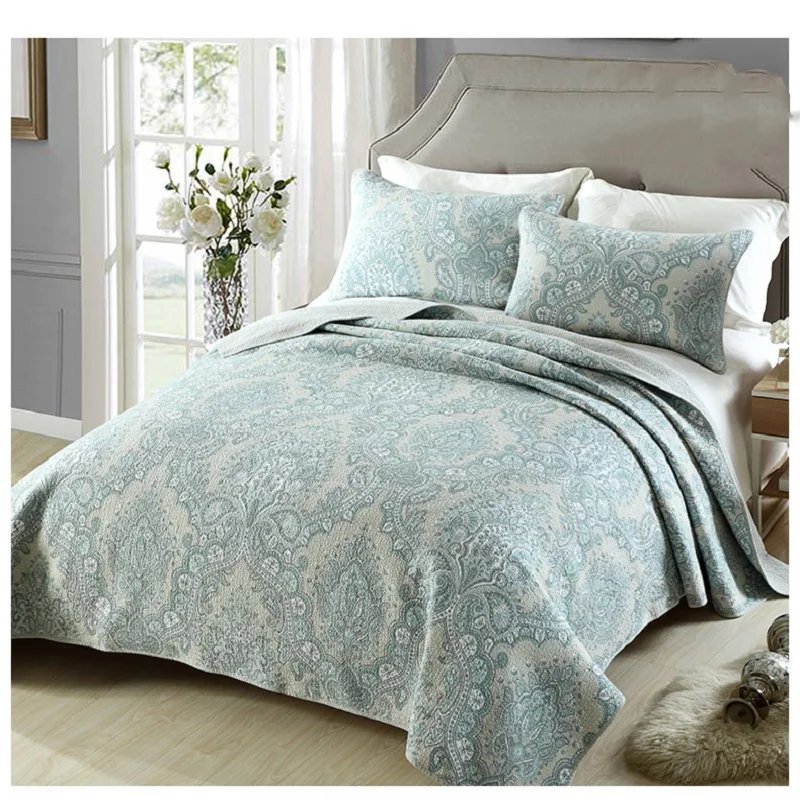 

High Quality Patchwork Quilted Bedspread Bed Cover 230x250cm Luxury Nordic Decorative Coverlet King Size Bedding Sets on The Bed
