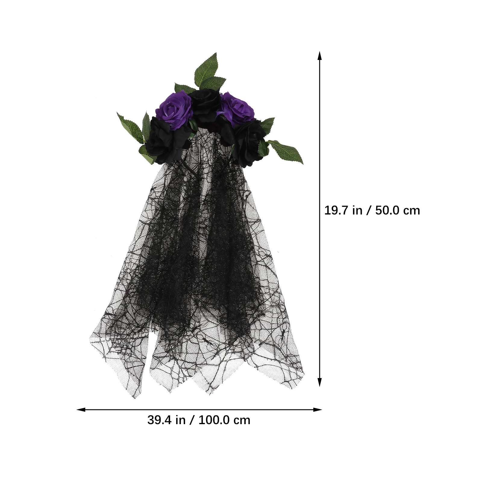 Повязка на голову для париков резинки волос с цветком розы женская вечерние