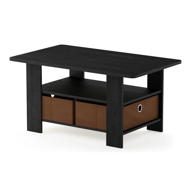 

Coffee Table with Bin Drawer, Americano/Medium Brown 11158AM/MBR