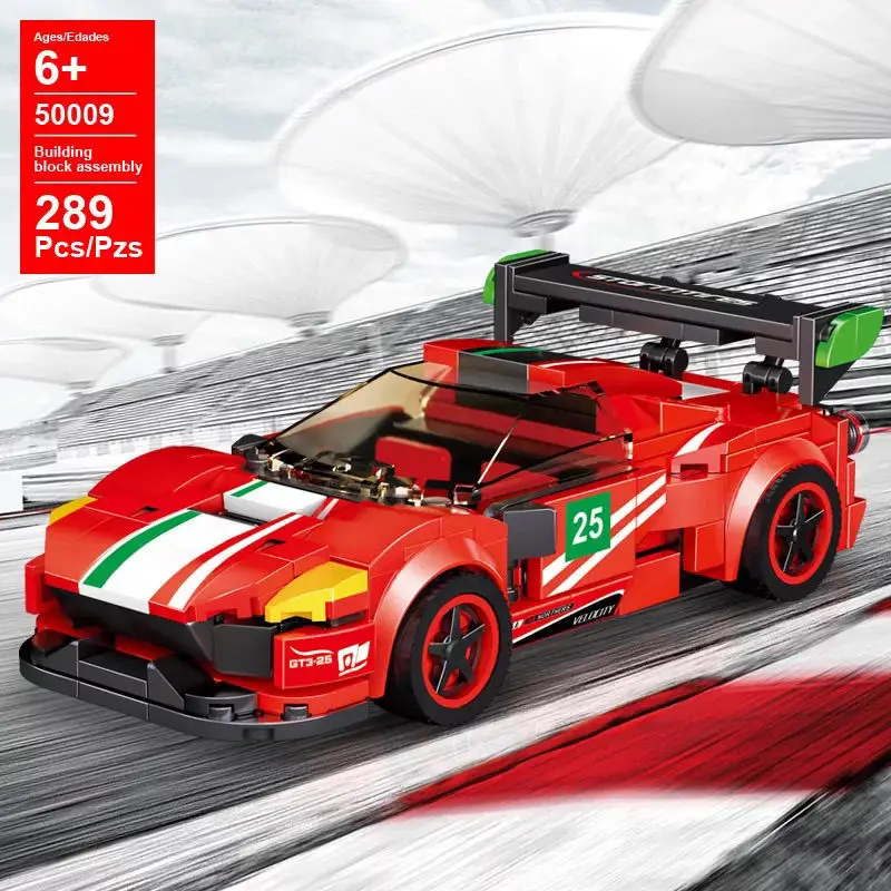 Совместим с конструктором Lego Speed Champion City Racing Car модели гоночных автомобилей
