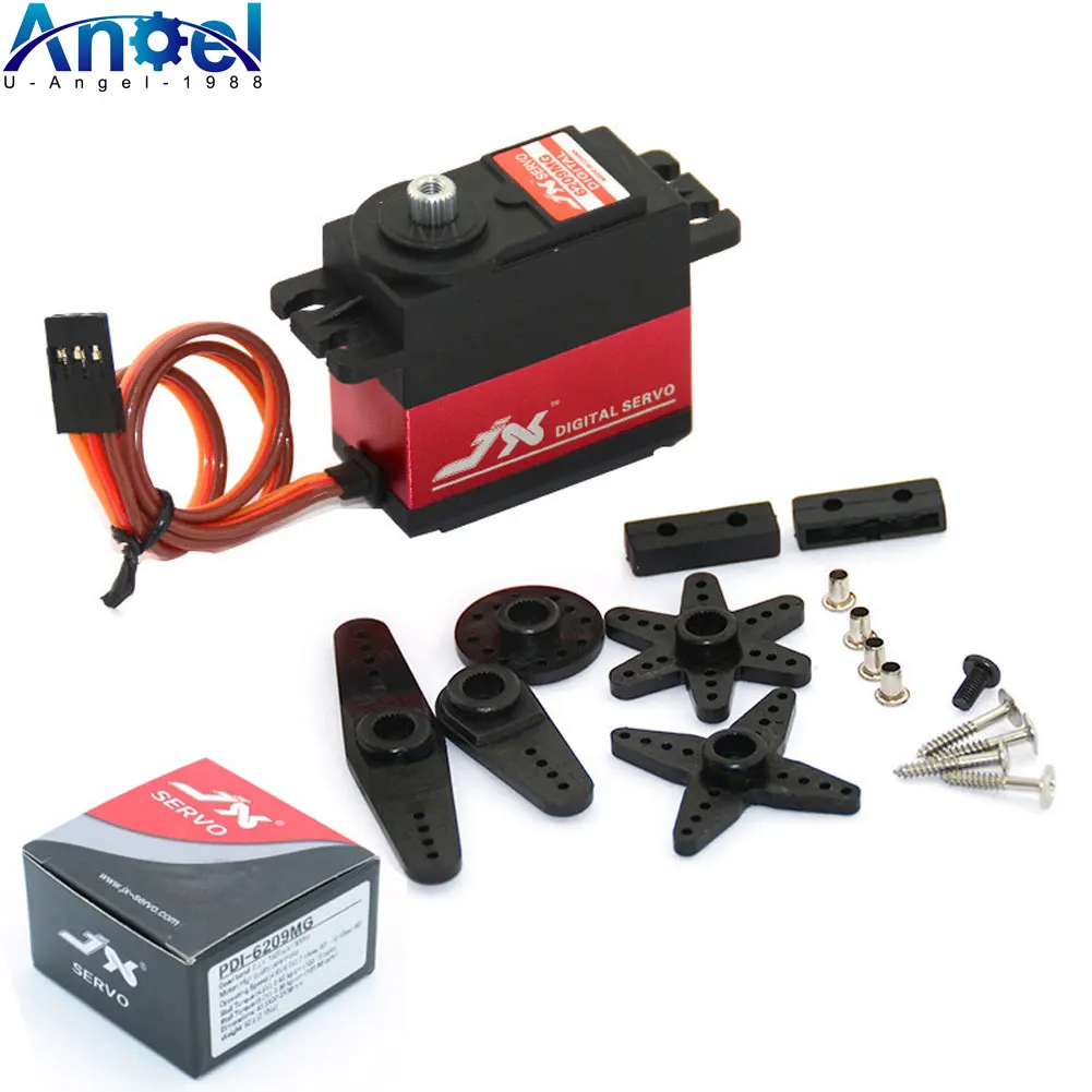 JX PDI-6209MG 4 8 V-6V 0.13sec/60 9 35 kg Цифровой Металлический сервоалюминиевый чехол для 1/10 RC car