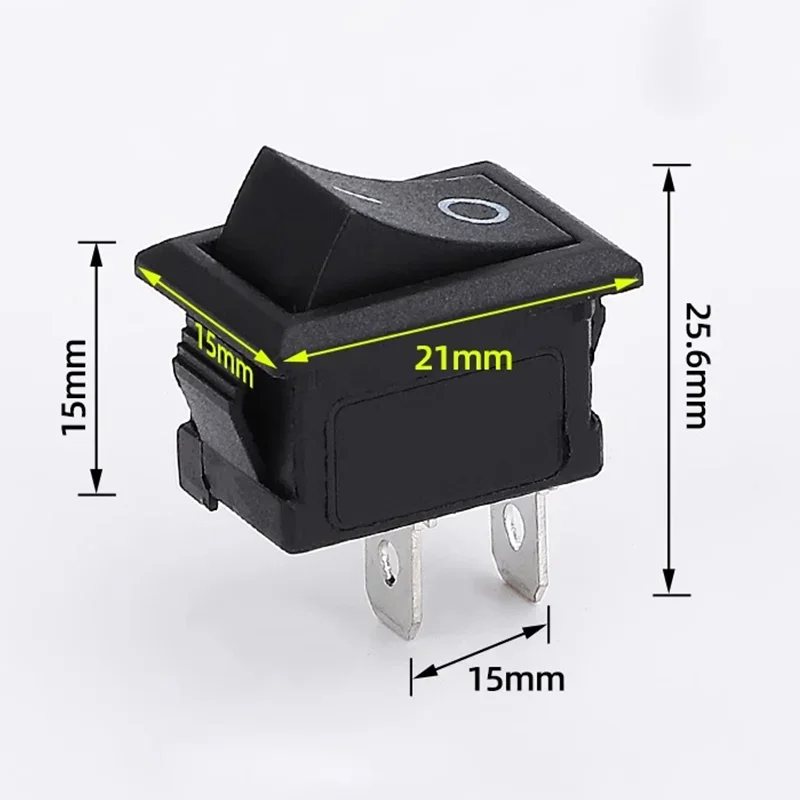 5/20/100 шт. KCD1-101 6A 250 В 10A 125 кулисный переключатель 2-контактный автомобильный для