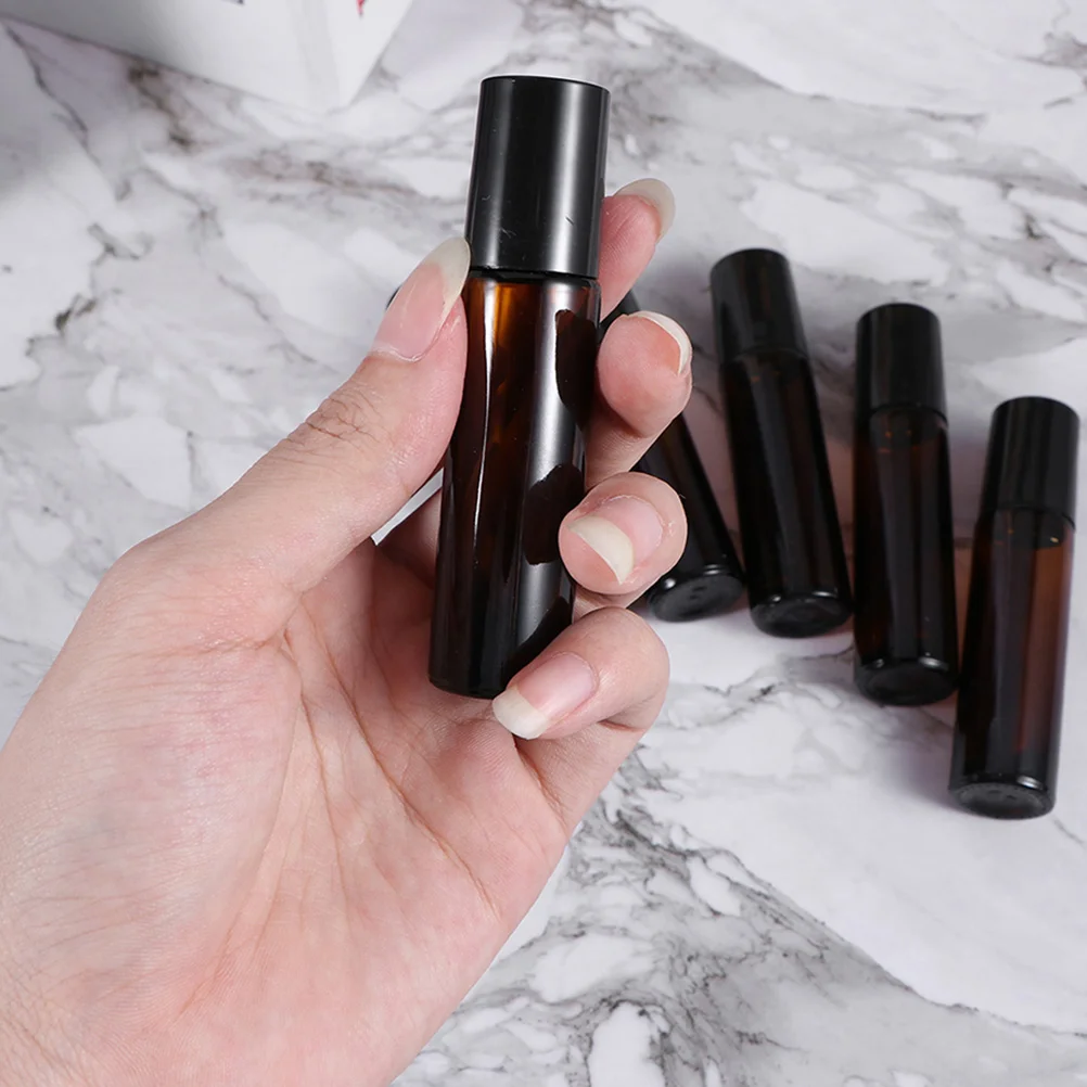 12 Pcs Travel Spray Bottle Essential Oils Cosmetics Contianer Refillable Glass Roll-on