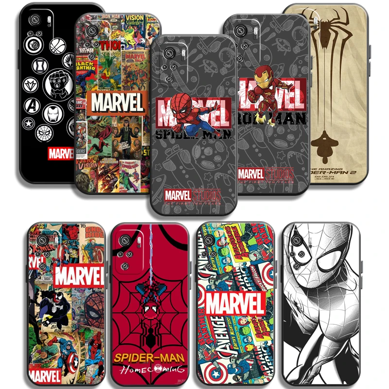 

Marvel Iron Man Spiderman Phone Cases For Xiaomi Redmi 7 7A 9 9A 9T 8A 8 2021 7 8 Pro Note 8 9 Note 9T Funda Coque Carcasa