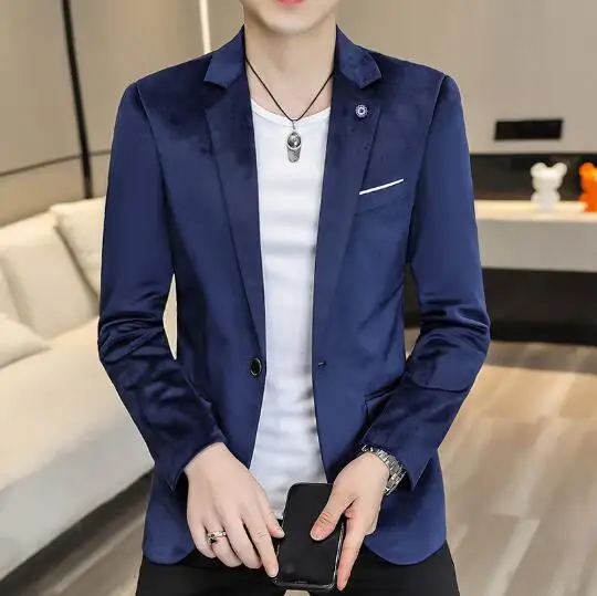 

men's slim casual suit trend autumn Casual Long Sleeve Casual Top Jacket