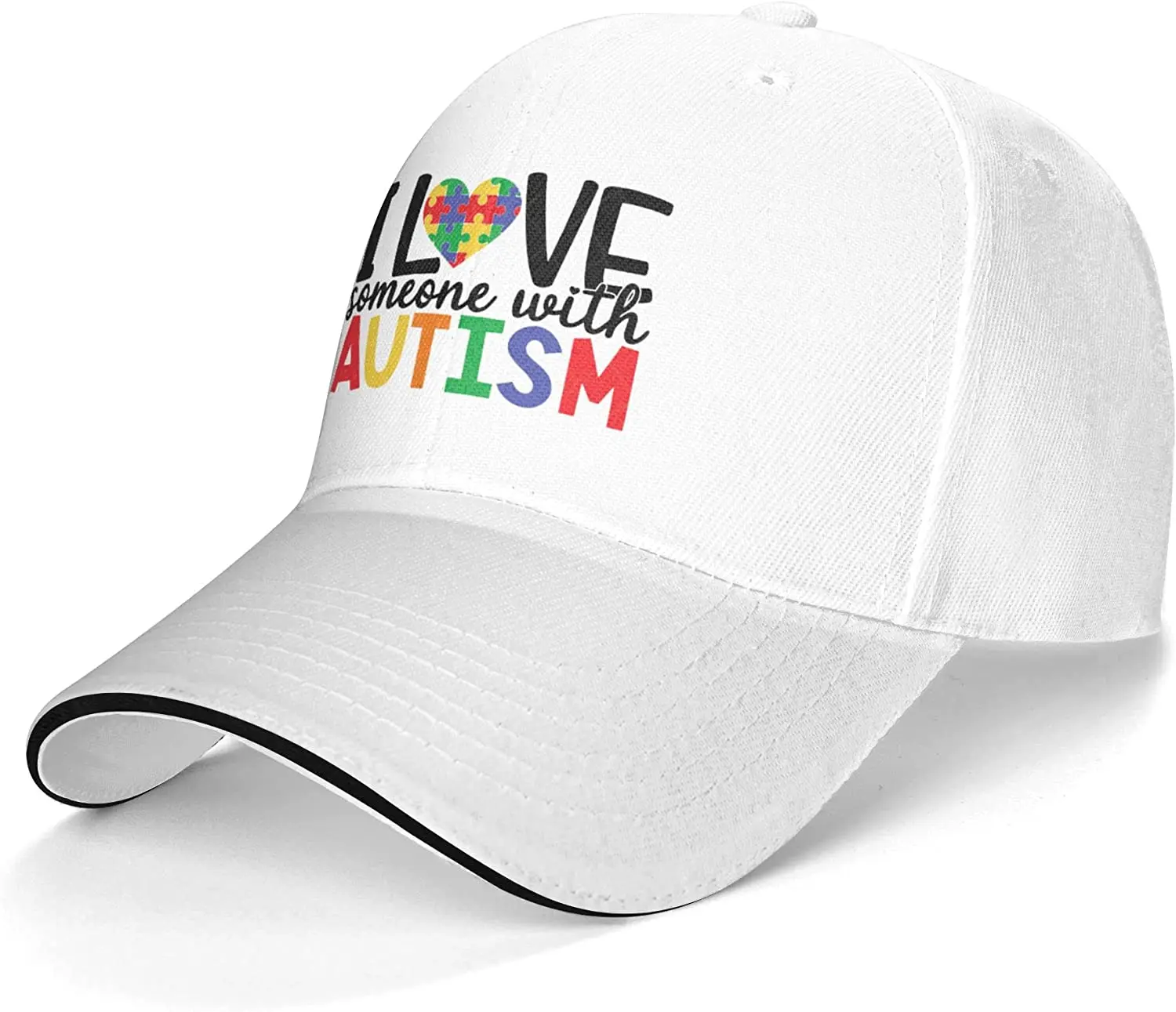 Бейсболка для мужчин и женщин шляпа с аутизмом надписью Я люблю кого-то |