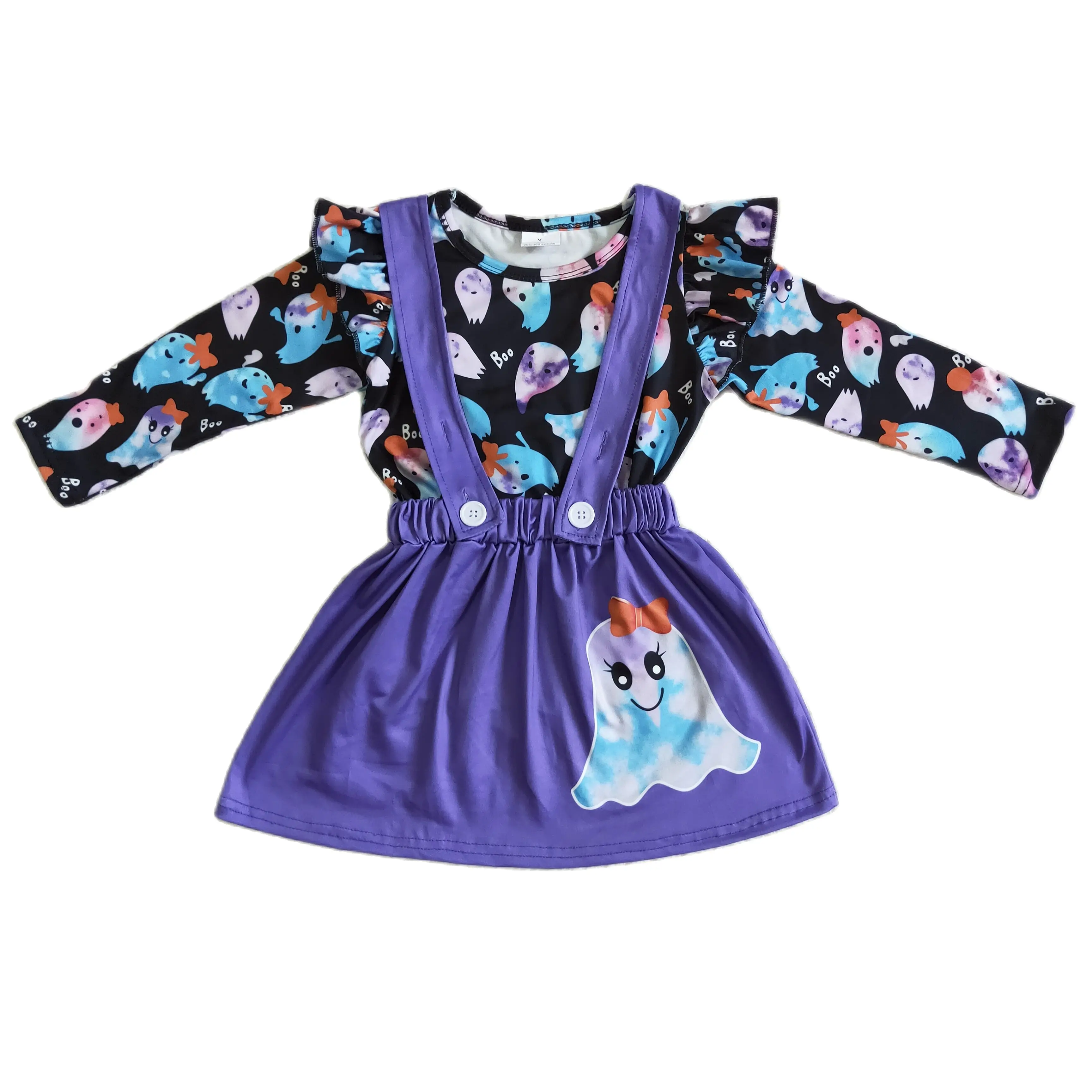 

GLP0026, одежда для девочек, Желтое Короткое платье с длинным рукавом для Хэллоуина, молочный шелк