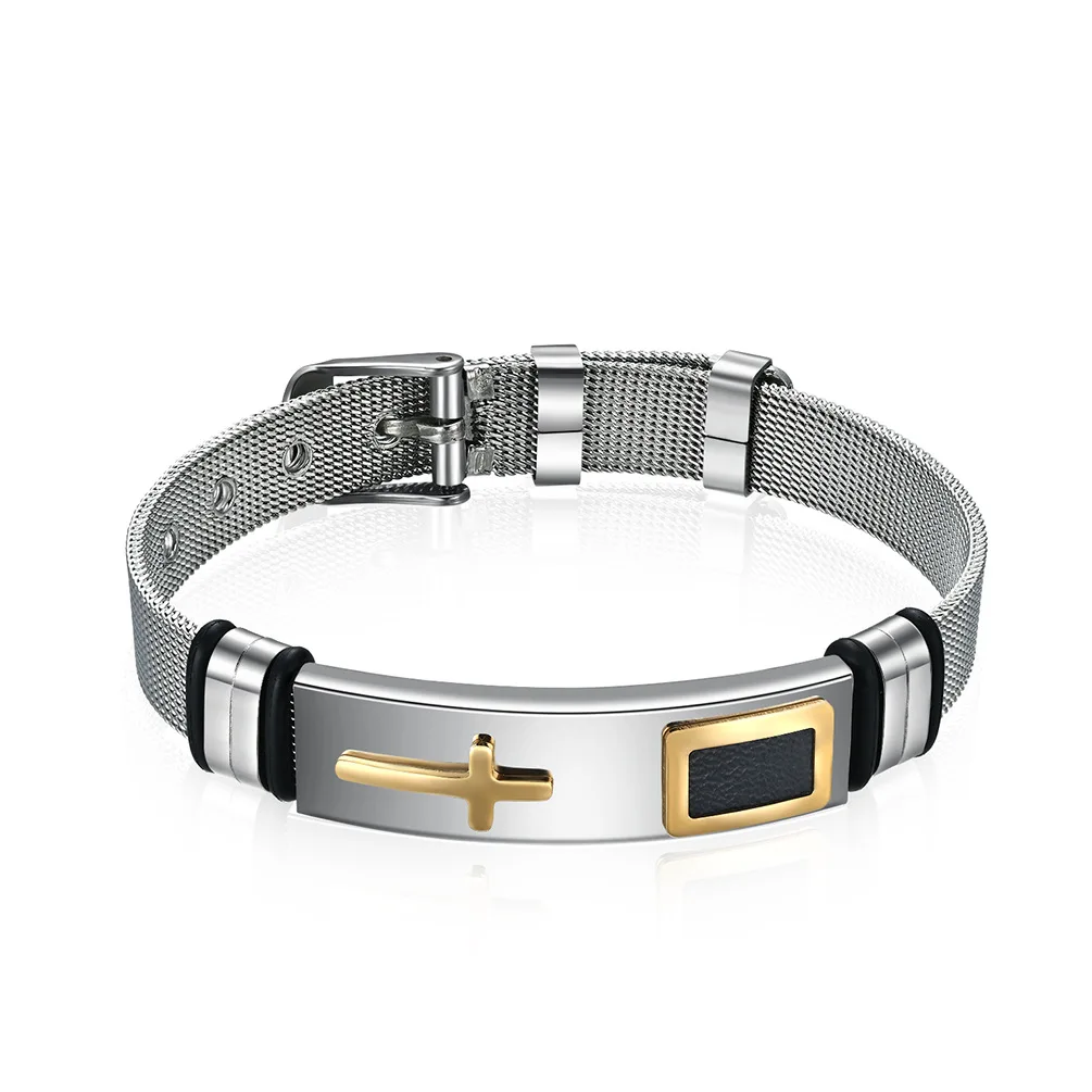 

Stainless Steel Watch Belt Mesh Belt Bracelet Men's and Women's Personalized Bracelet Adjustable Bracelet Promotion Gift