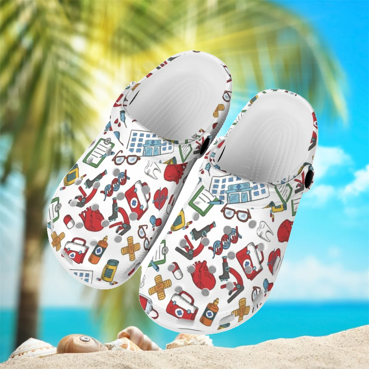 

Medical Equipment Garden Clogs Shoes Adults Women Men Custom For Nurse Doctor Daily Work Cozy Softs Outdoor Sandals Home Slipper