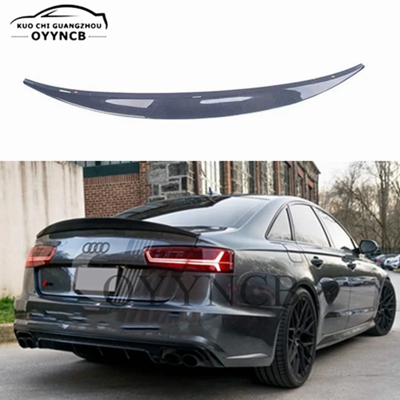 

HK style for Audi A6 C7 spoiler carbon fiber / Forged carbon rear spoiler trunk wing M4 2012 2013 2014 2015 2016