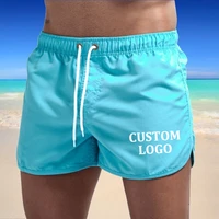custom your logo mens swimwear quick dry beach shorts swimsuit waterproof swimming for bathing swim shorts sunga surf volleyball