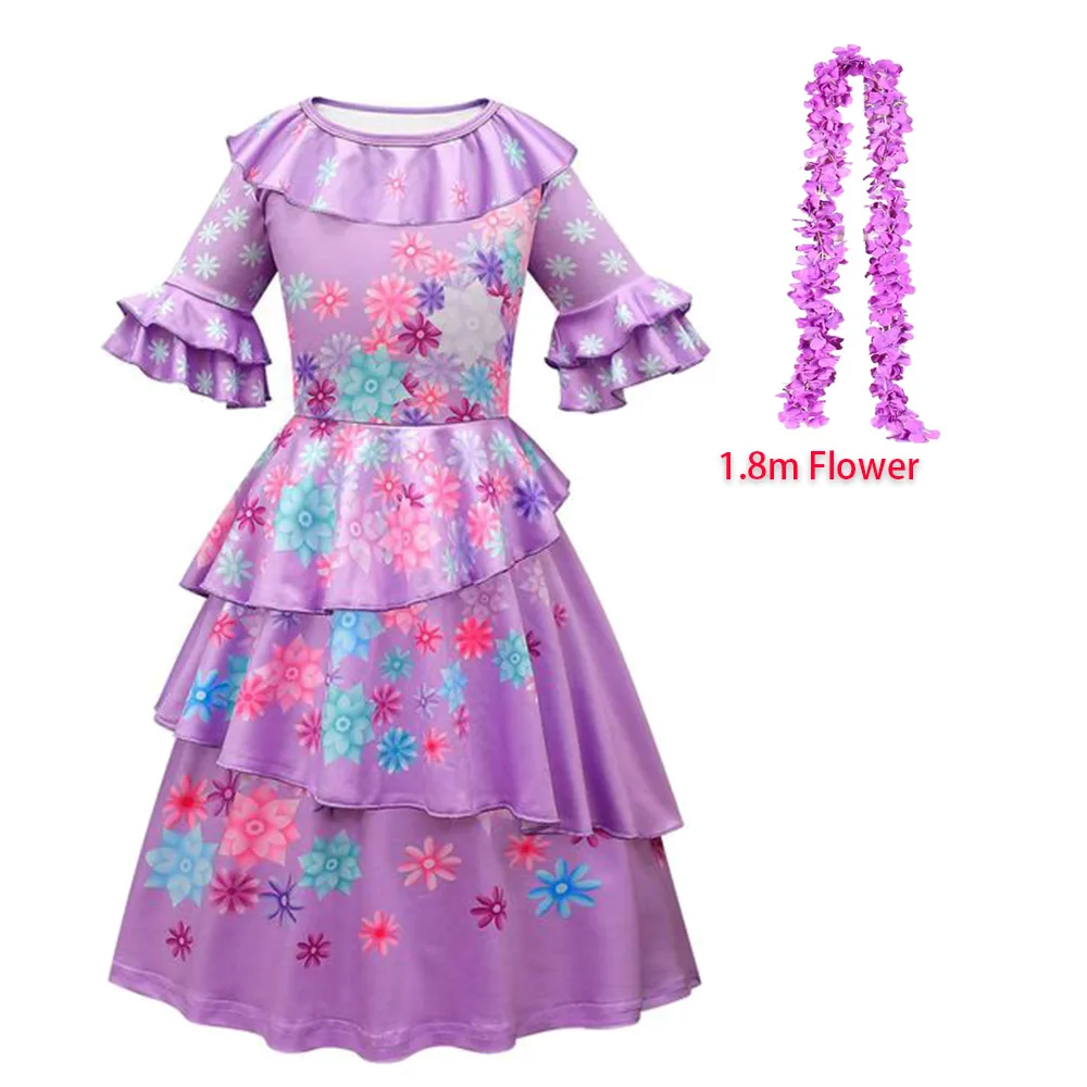 Детский костюм принцессы для косплея с цветочным принтом |