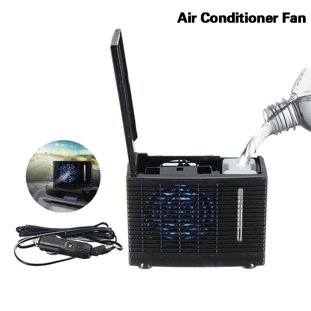 Portable Evaporative Cooler 12V Mini Air Conditioner Fan Evaporative Water Cooler Cooling Fan Car Truck Home Air Cooler for Home