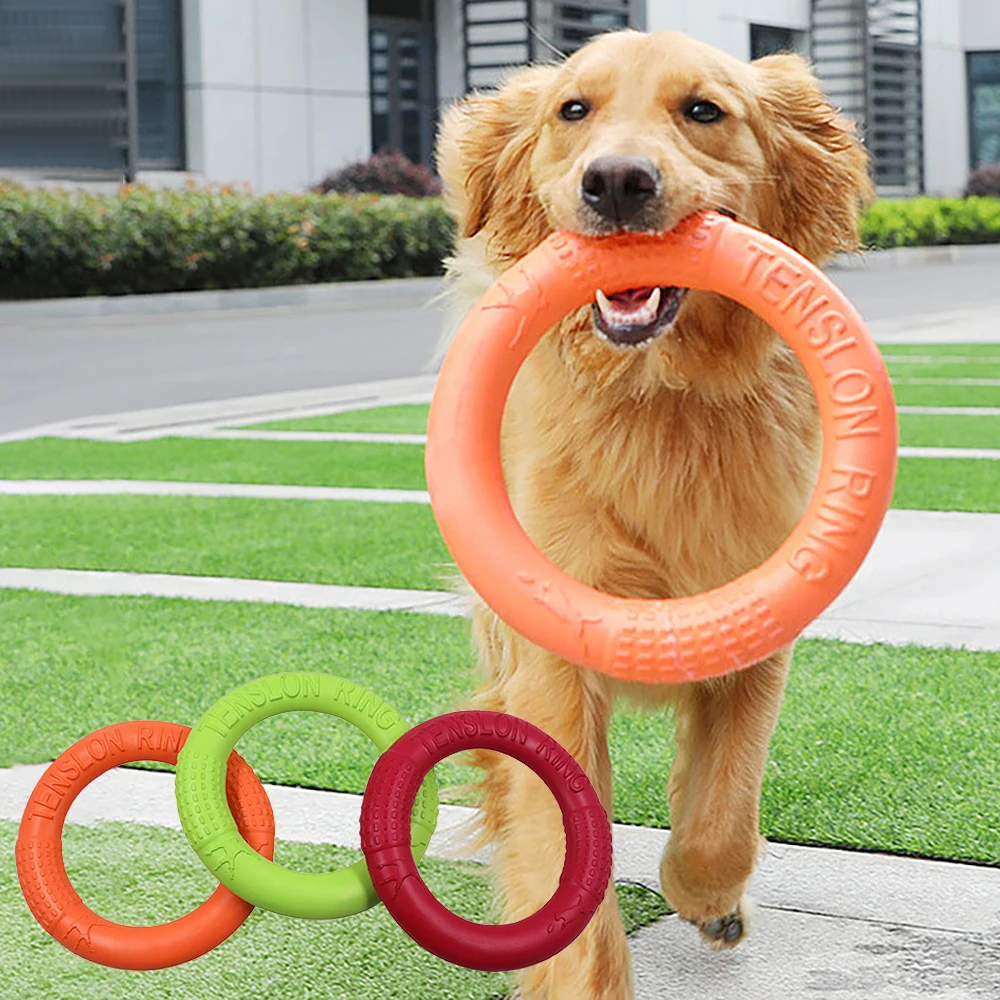 

Pet Flying Discs EVA Dog Training Ring Puller Resistant Bite Toy Puppy Outdoor Floating Interactive Game Playing Products Supply